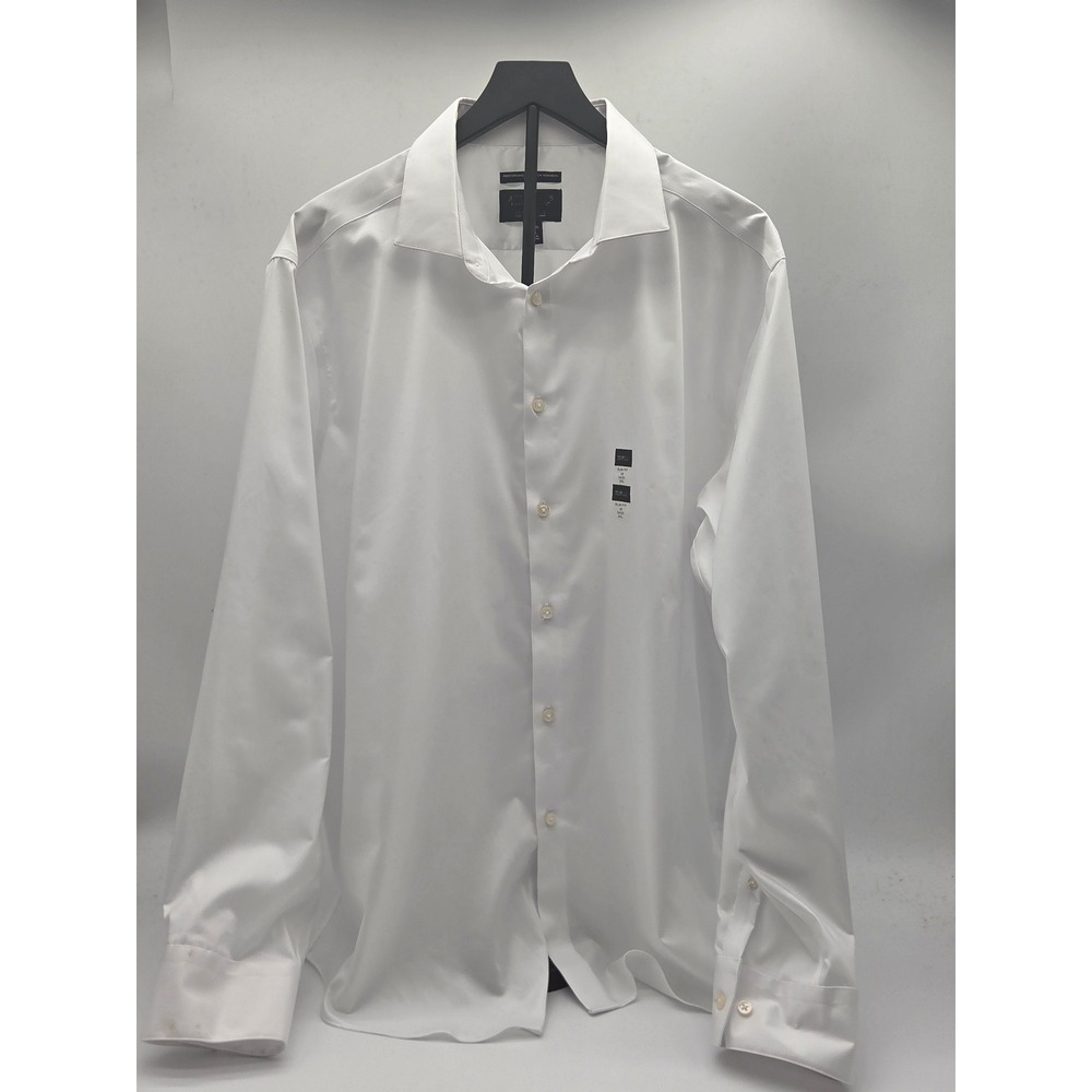 Awearness Kenneth Cole Essentials White Slim Fit Dress Shirt 2XL 101-777